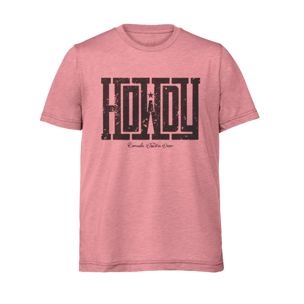 Howdy - Adult Unisex Western Tee T-Shirt - Color Group 1