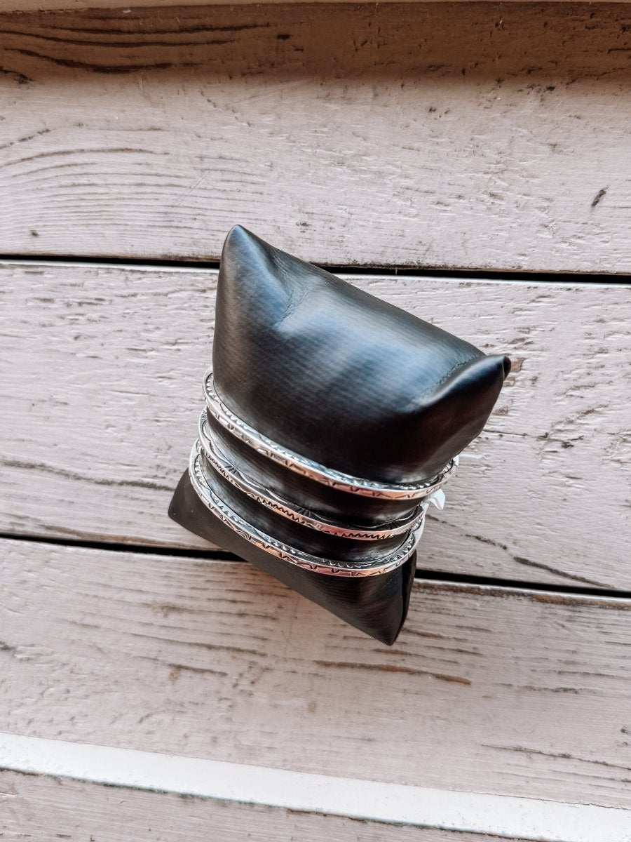 I Walk The Line Stamped Cuff Bracelet