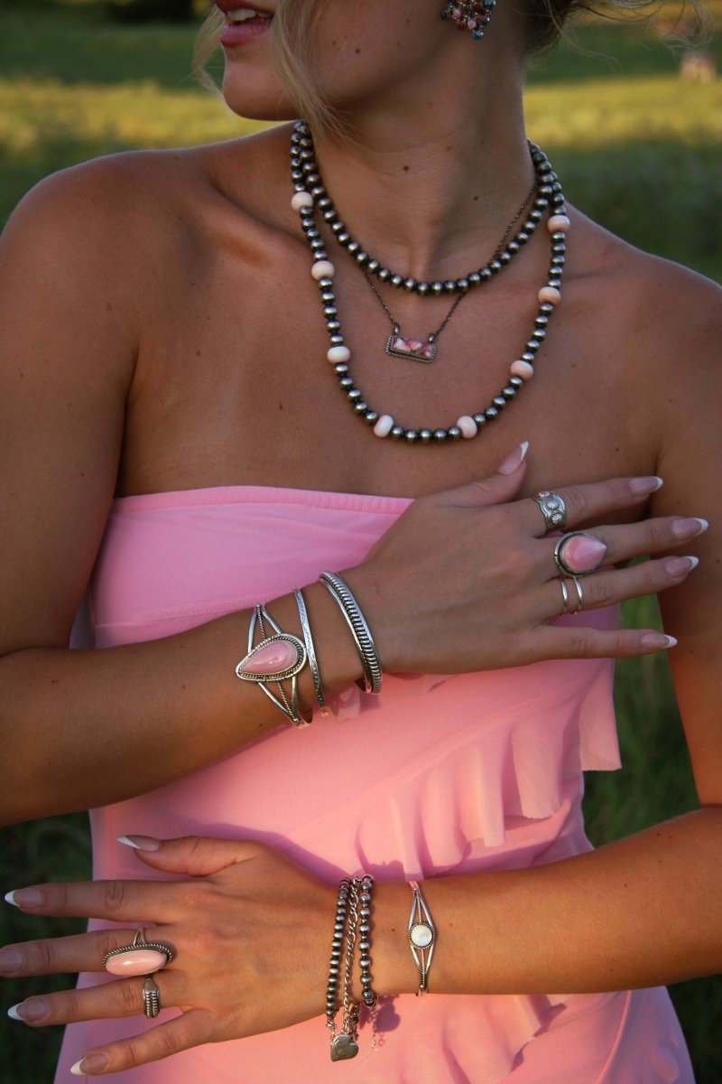 I Walk The Line Stamped Cuff Bracelet