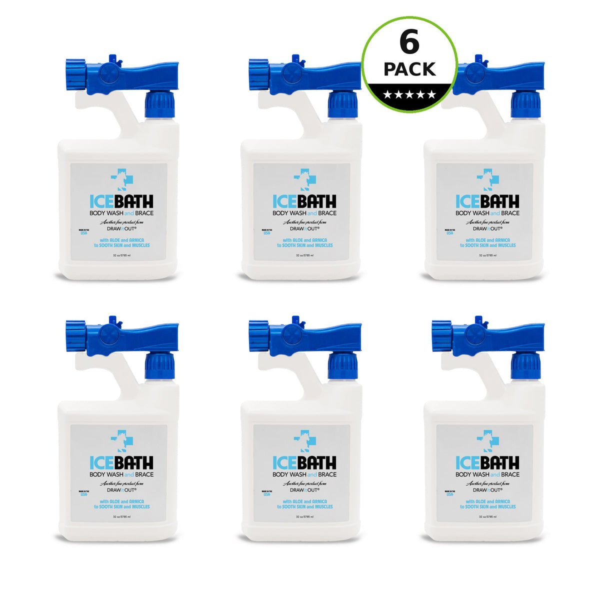IceBath™ 32oz Cooling Body Wash and Brace | Draw It Out®