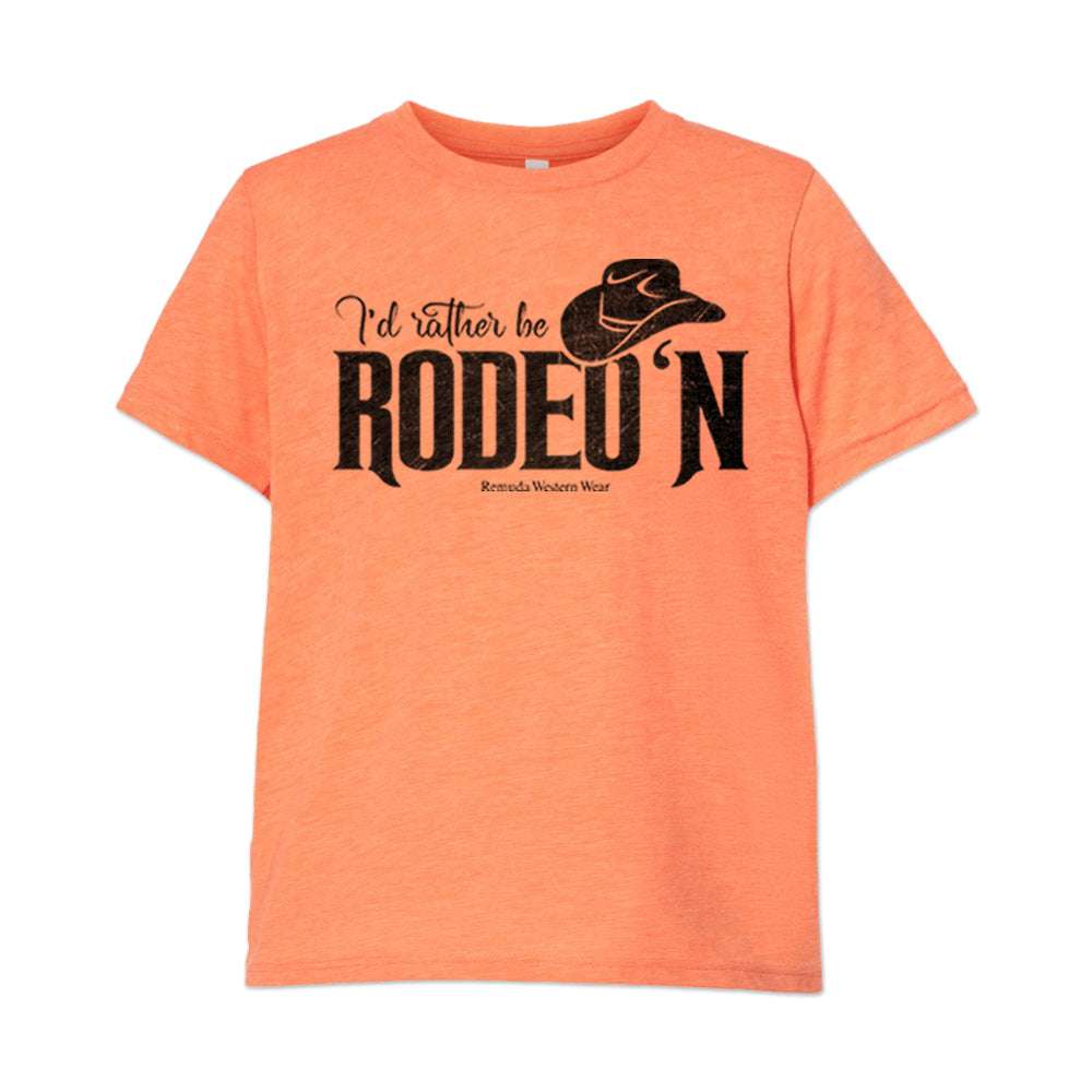 I'd Rather Be Rodeo'n - Youth Western Tee