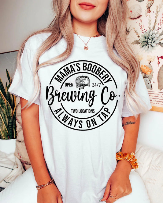 Mama's Boobery brewing co tee or sweatshirt