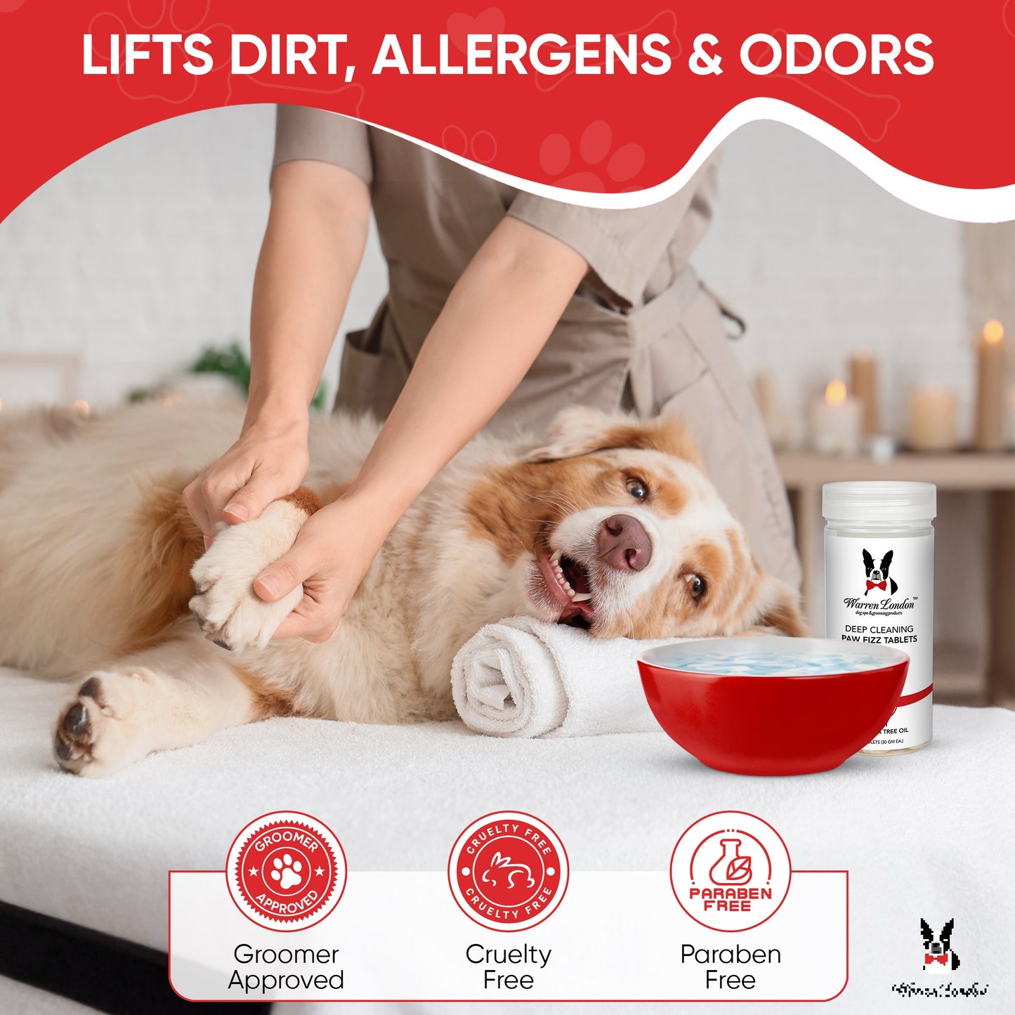 Deep Cleaning Paw Fizz Tablets - Soothes Itchy, Irritated Paws