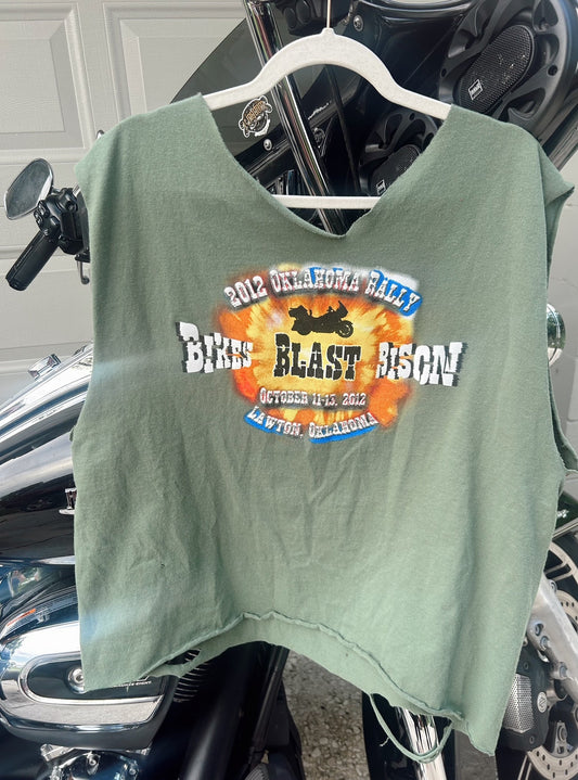 2012 OK Rally bike staff tee-SIZE XL