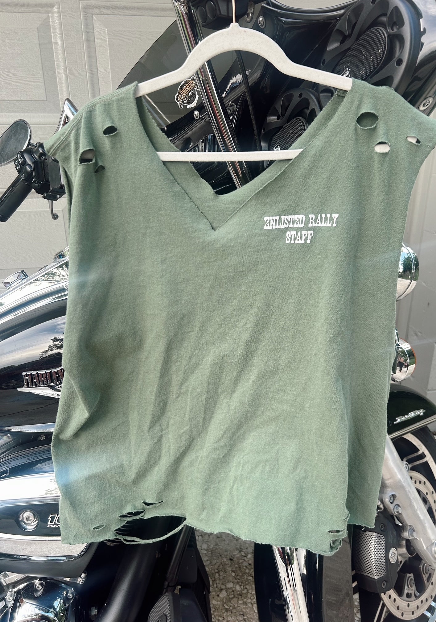 2012 OK Rally bike staff tee-SIZE XL