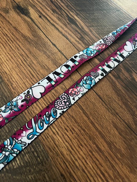 Buckle down Dog Leash - Love Leash 4ft