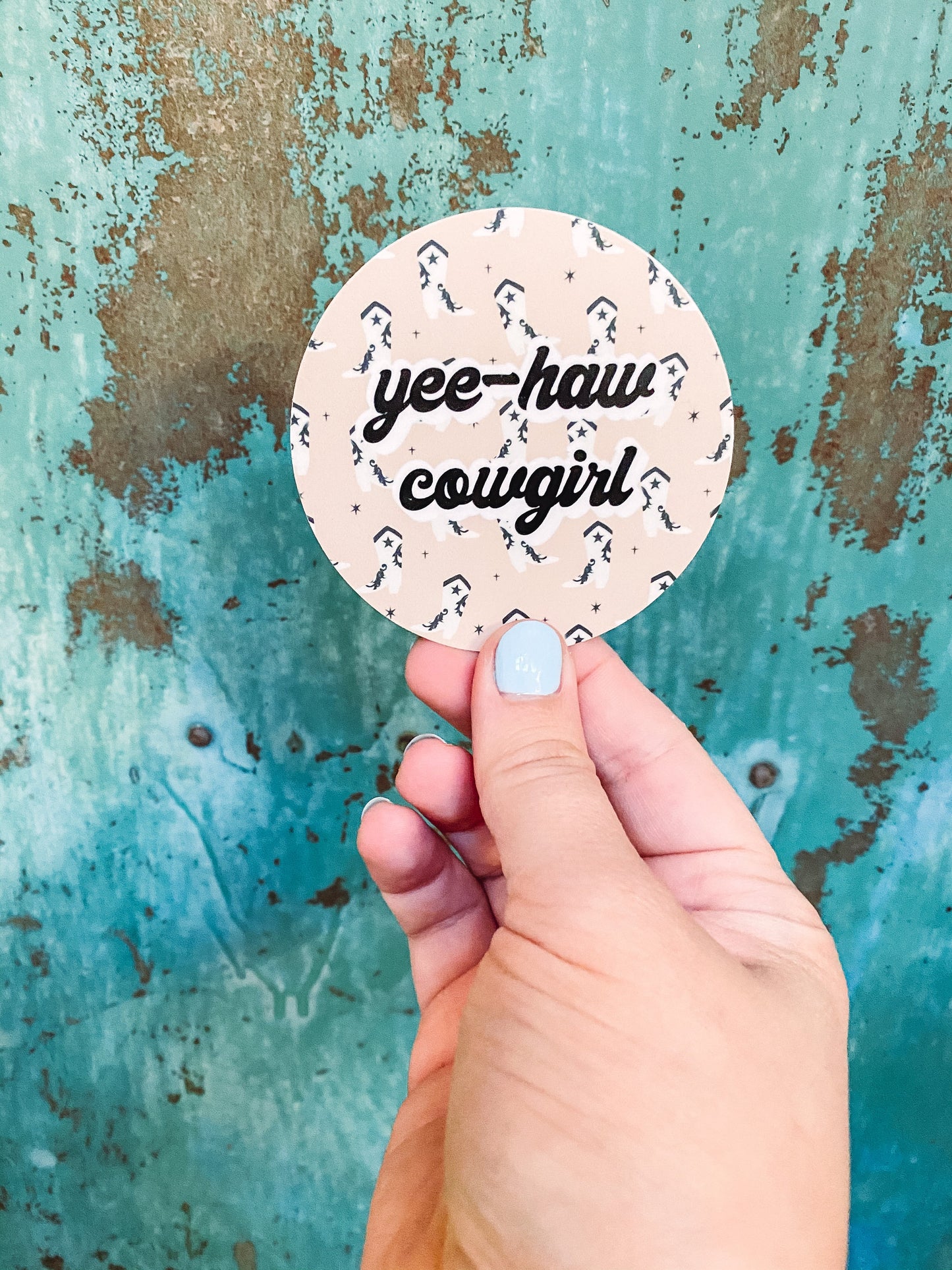 Yee-Haw Cowgirl Circle - Sticker