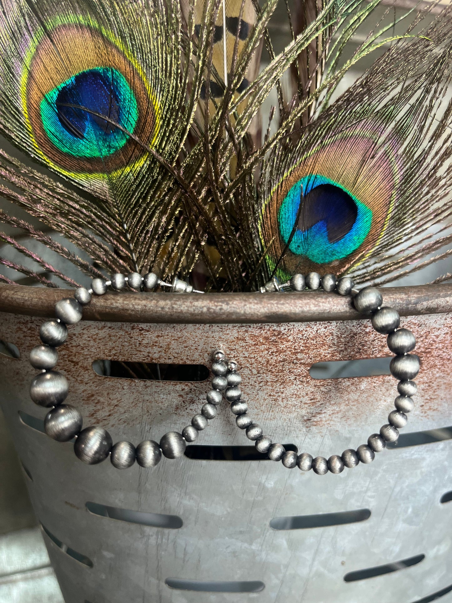 Cibola Burnished Silver Hoops