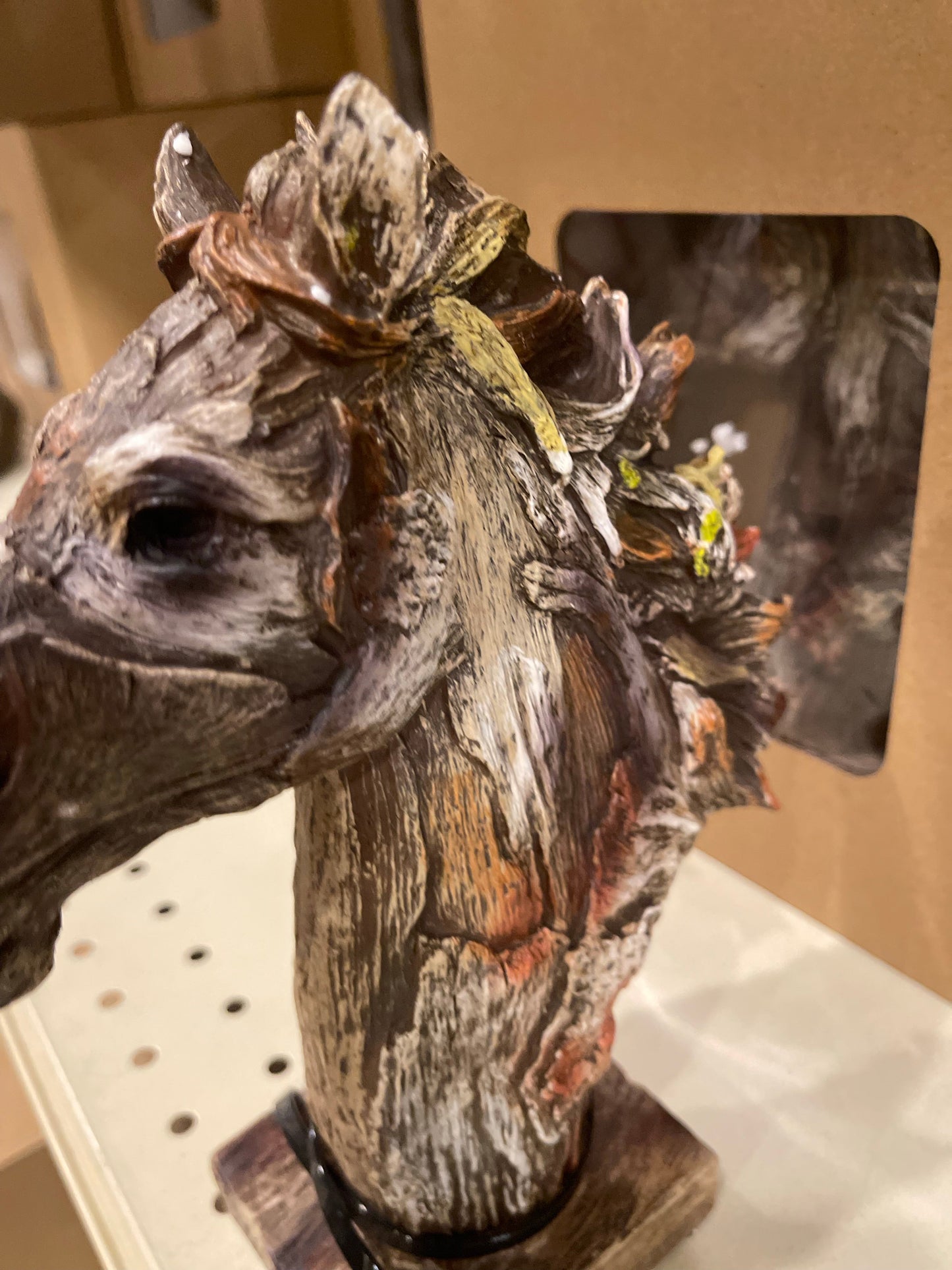 Driftwood Horse Head Statue