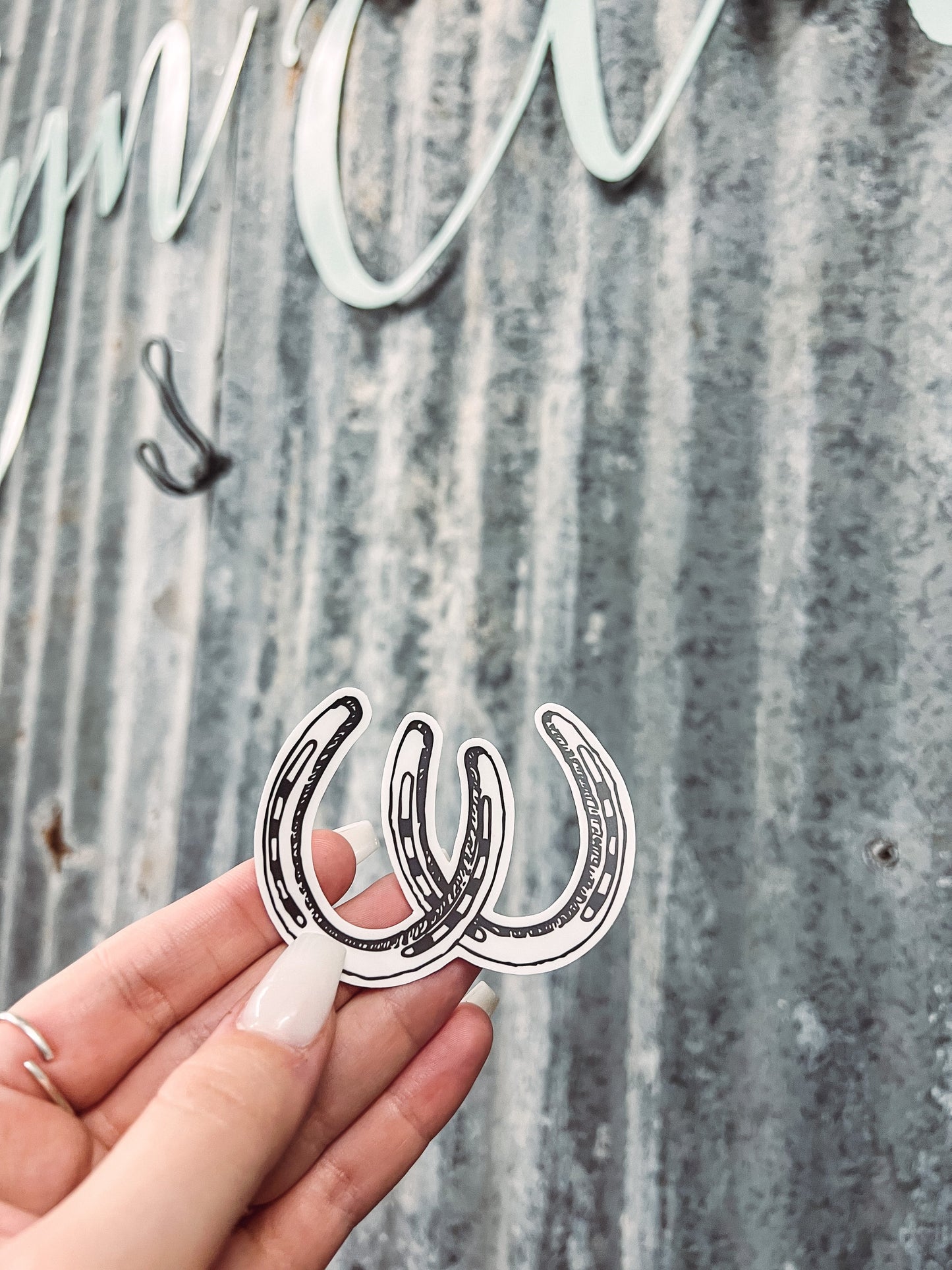 Twin Horseshoe - Sticker