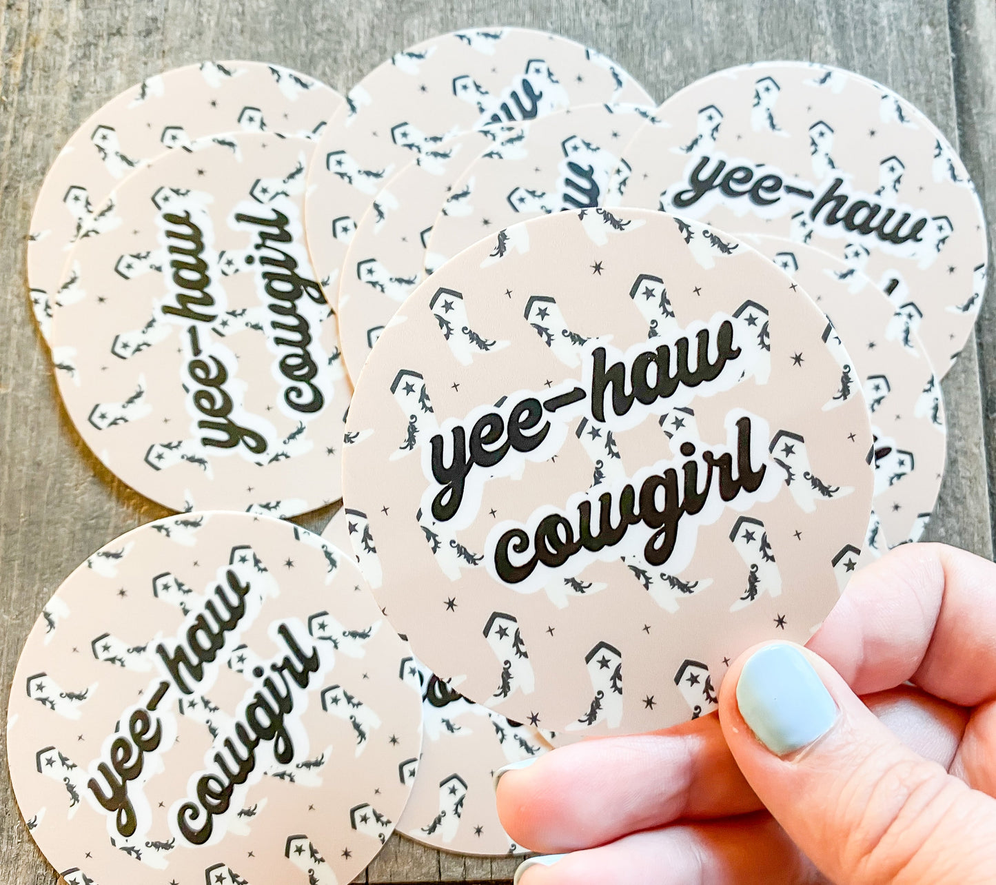 Yee-Haw Cowgirl Circle - Sticker