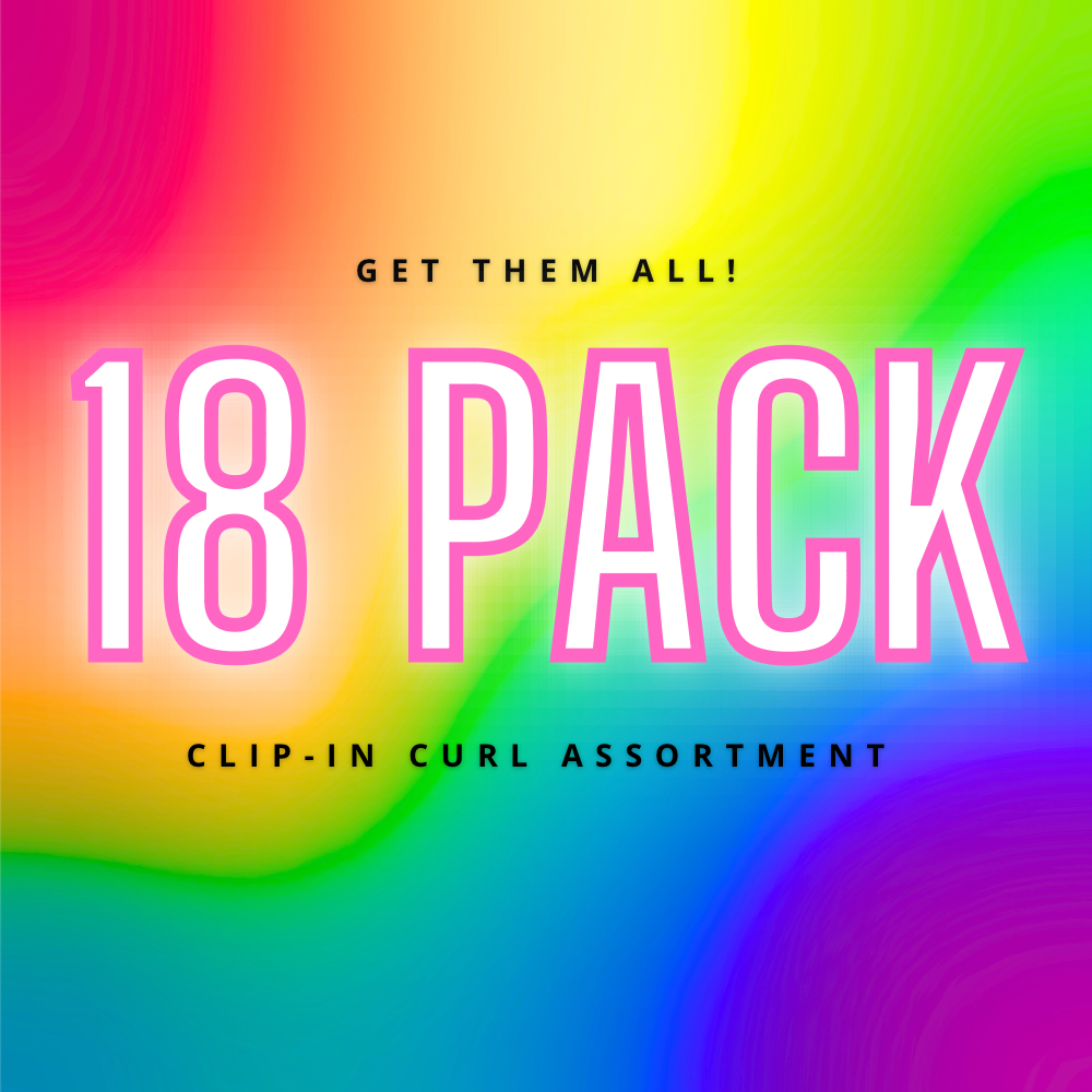Jumbo Assortment Pack of 18 Clip-in Hair Extensions