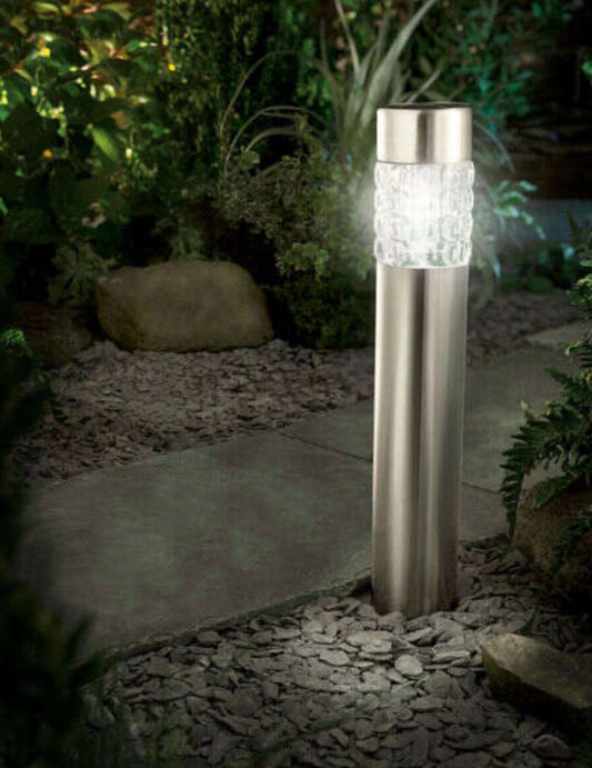 High End Modern Stainless Steel Solar Powered LED Bollard Pathway  Light -15 Pack