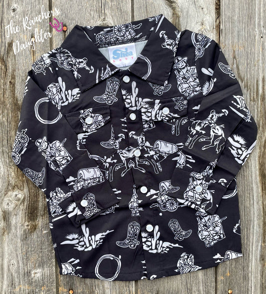Shea Baby Wild West Pearl Snap Shirt