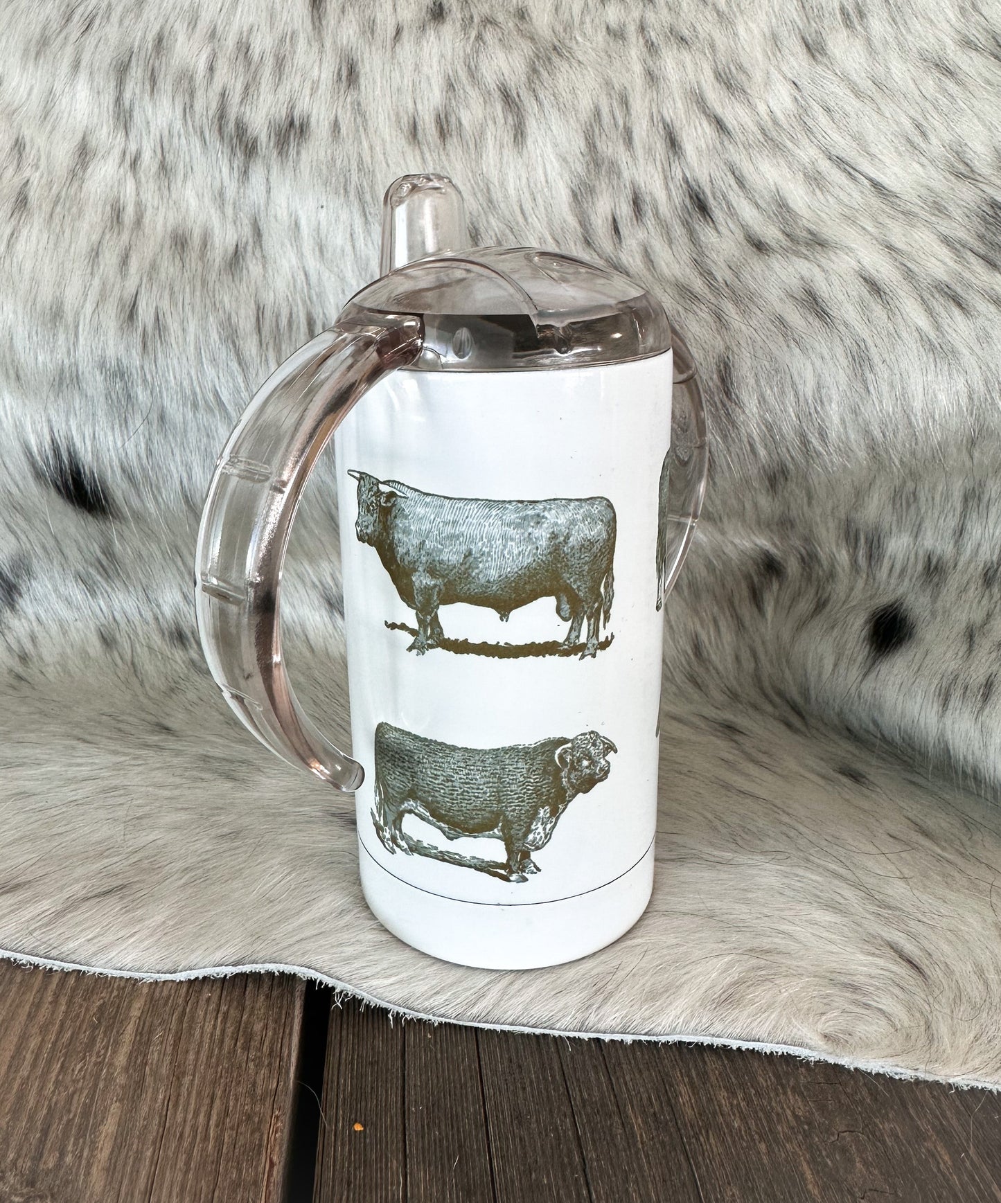 Vintage Cow Sippy Cup