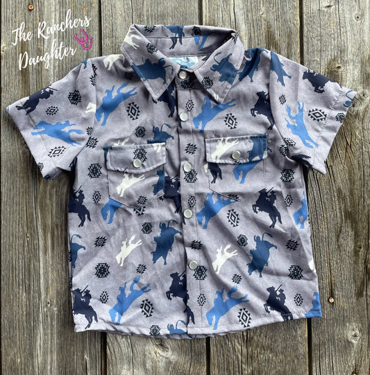 Shea Baby Short Sleeve Roughstock Pearl Snap Shirt