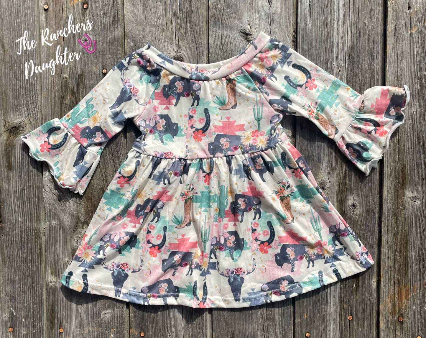 Shea Baby Bell Sleeve Wild Buffalo Dress