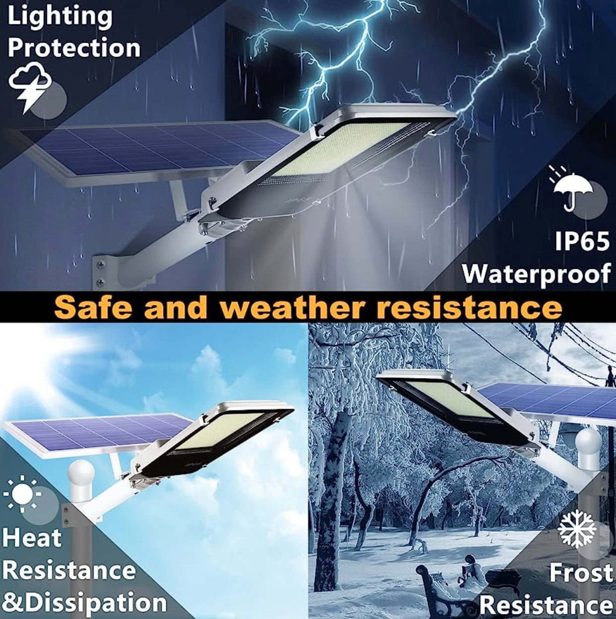 7000W Commercial Solar Street Light Outdoor 135000 Lumens Dusk to Dawn Solar with Remote Control