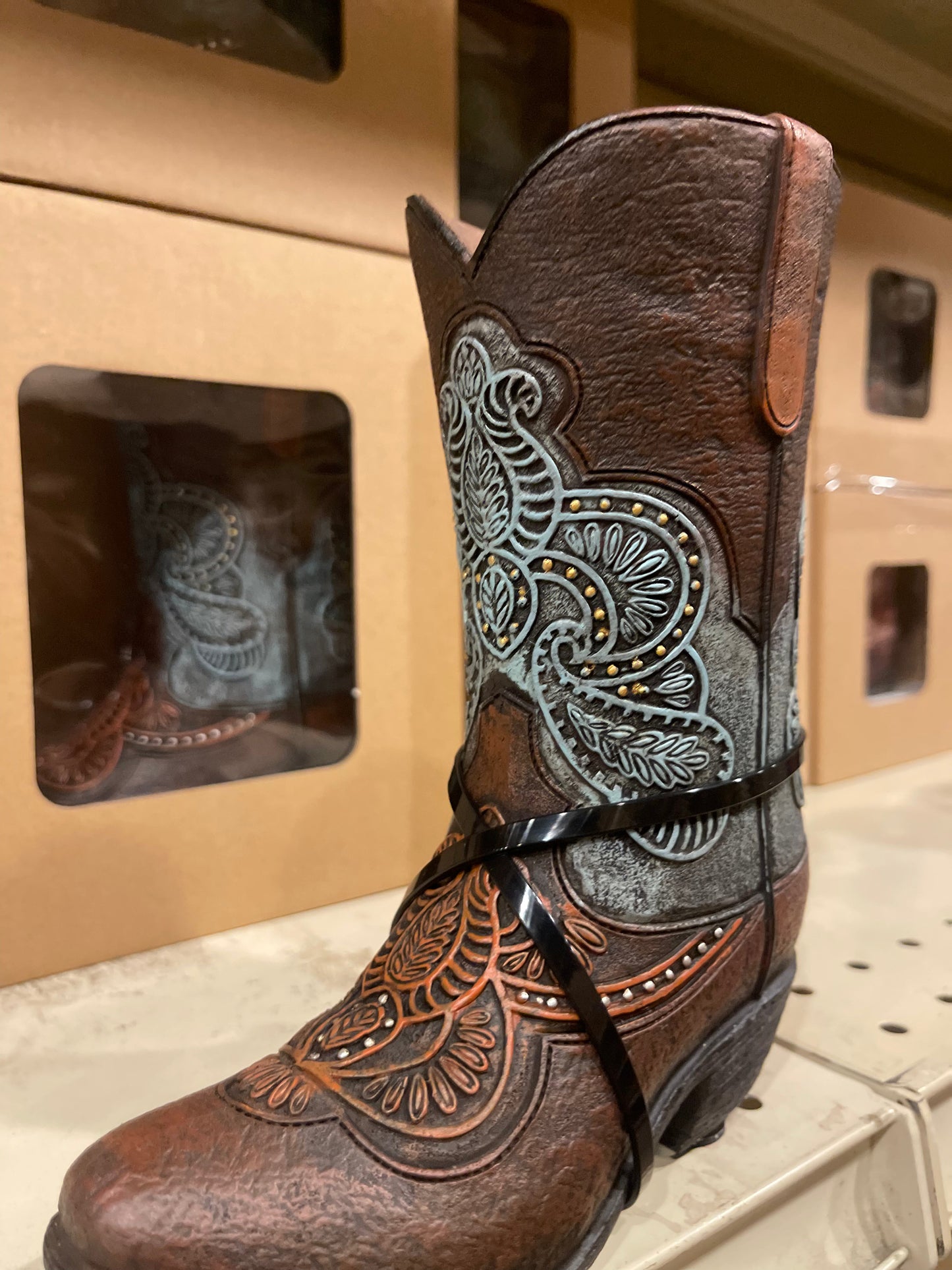 Lace Boot Vase