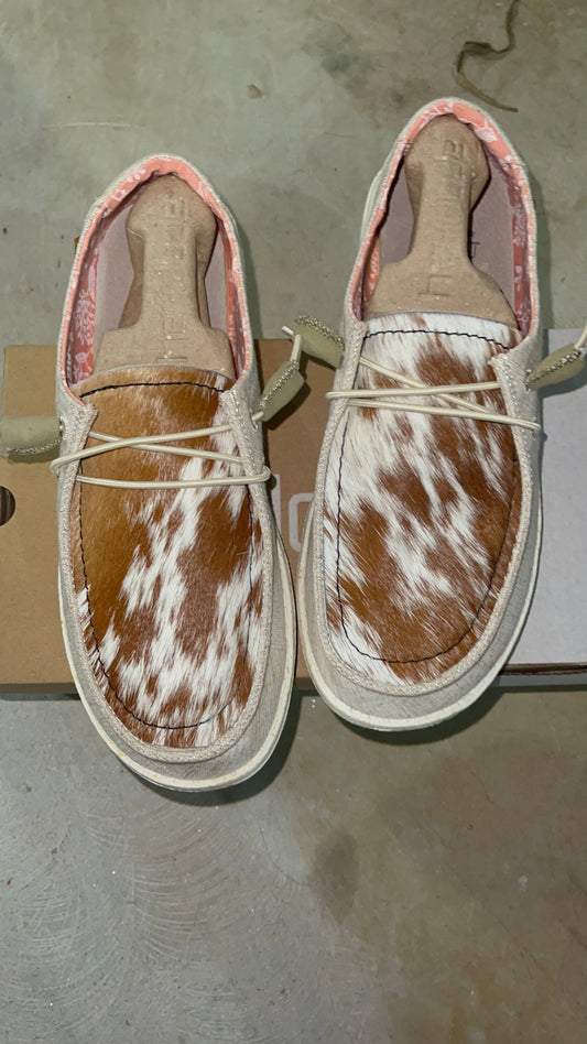 PREORDER Brown Cowhide Hey Dudes