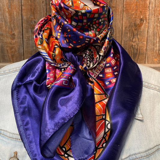 35X35"  Multi-Colored Fiesta Wild Rag / Scarf WR910