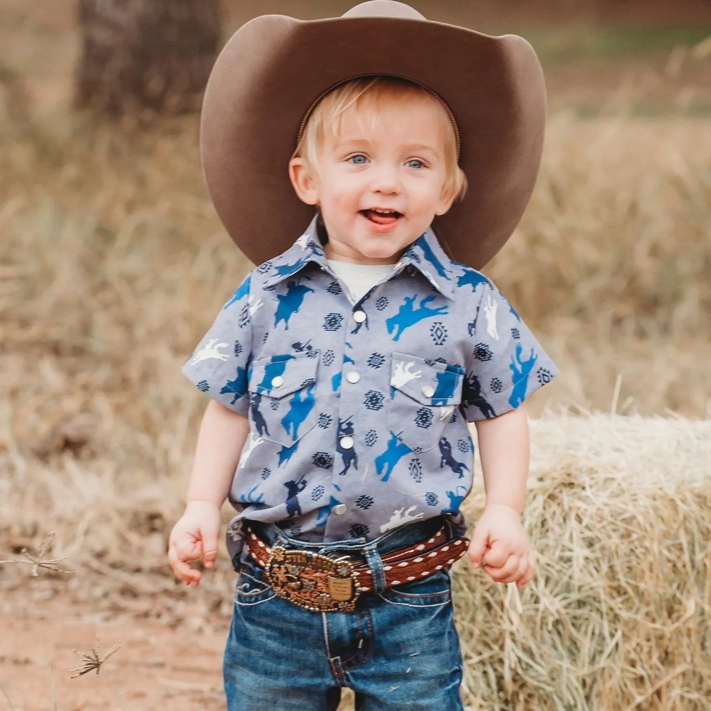 Shea Baby Short Sleeve Roughstock Pearl Snap Shirt