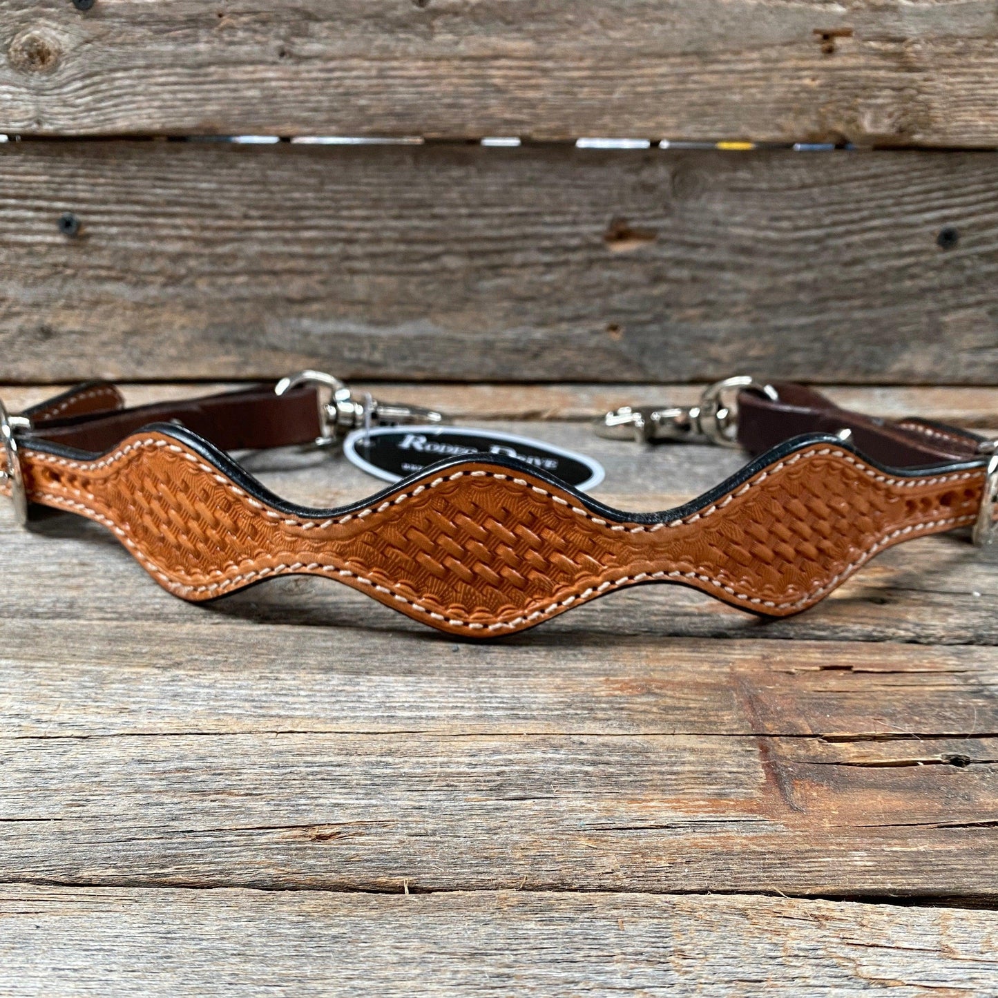 Light Oil Basketweave Wither Strap #WSBL