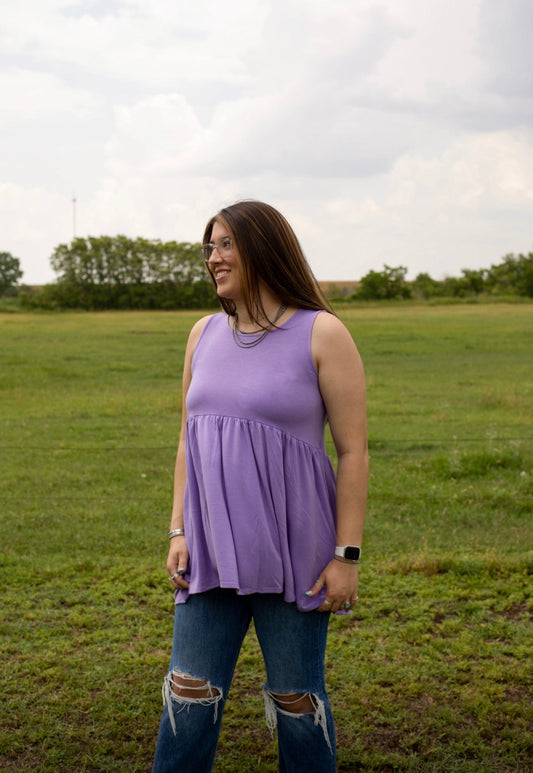 Lavender - Baby Doll Top