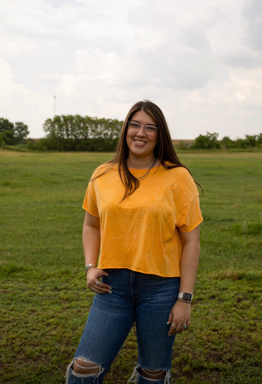 Yellow Gold - Washed Tee Top