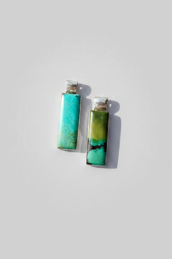 Itasca Turquoise Rectangle Necklace Pendant