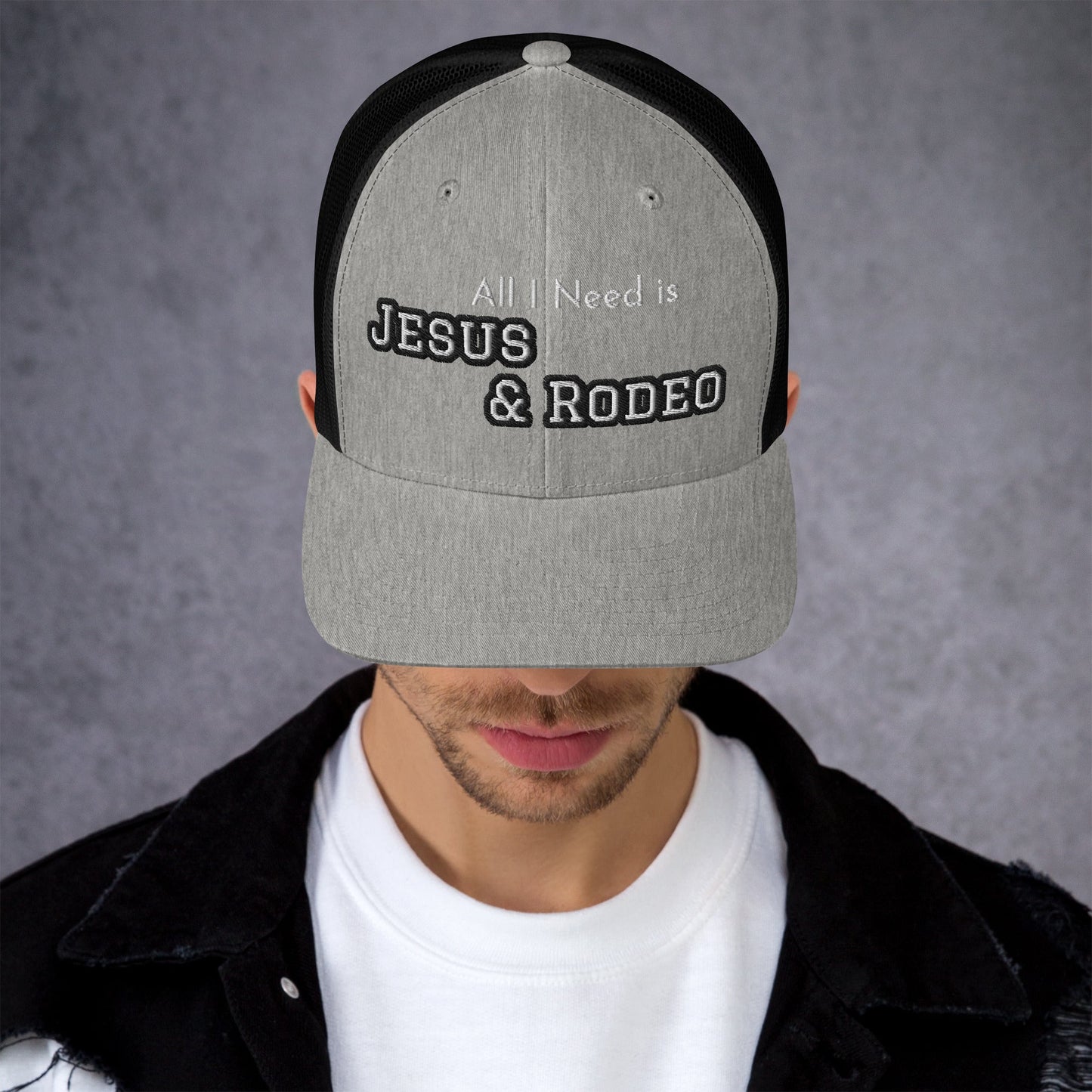 Jesus and Rodeo Trucker Hat