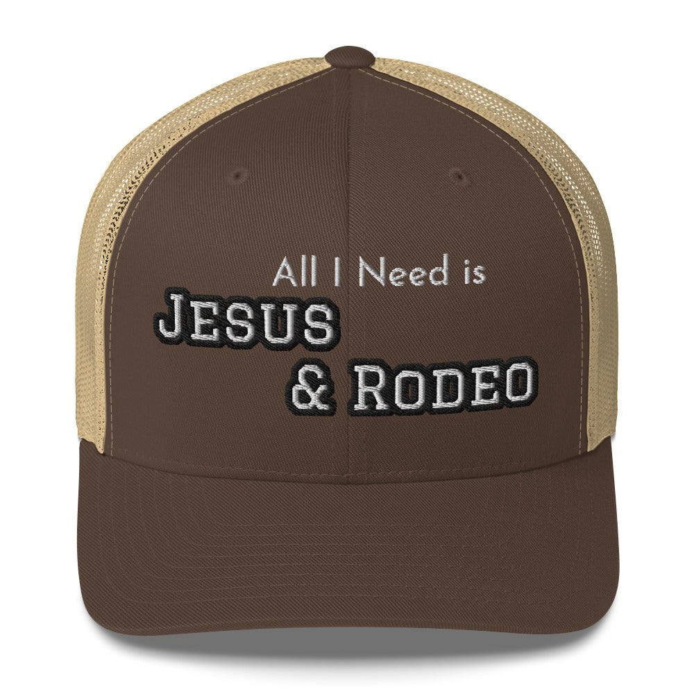 Jesus and Rodeo Trucker Hat
