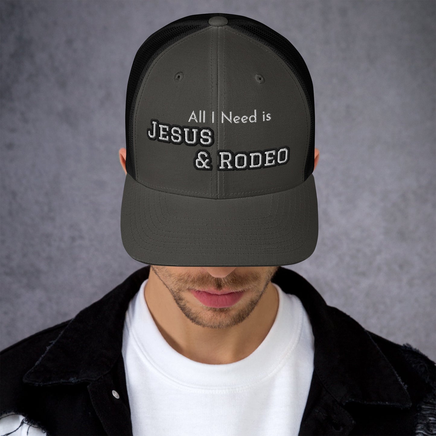 Jesus and Rodeo Trucker Hat