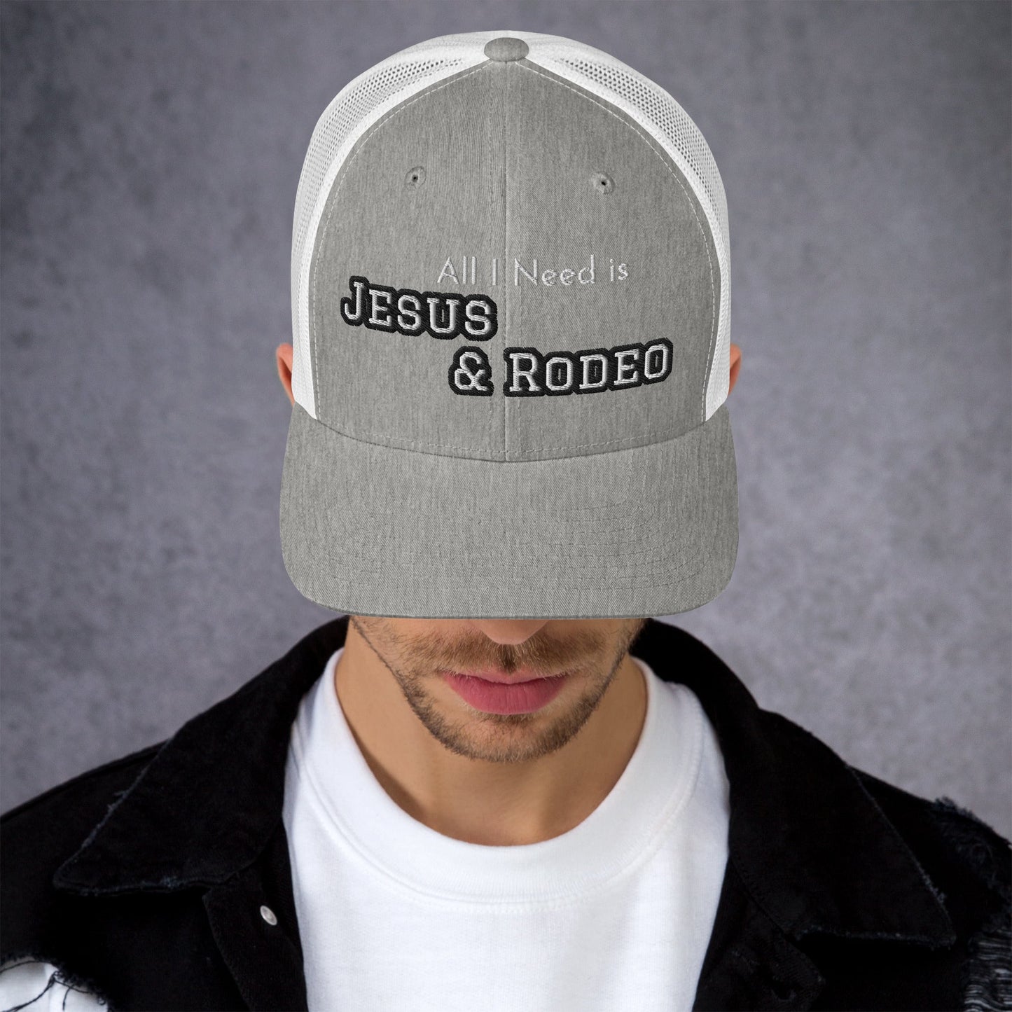 Jesus and Rodeo Trucker Hat