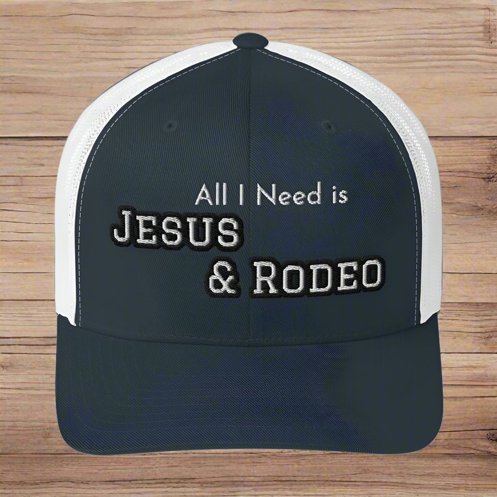Jesus and Rodeo Trucker Hat