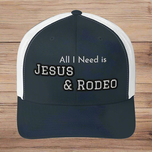 Jesus and Rodeo Trucker Hat