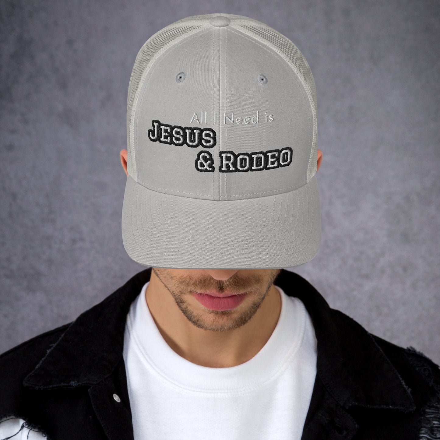 Jesus and Rodeo Trucker Hat