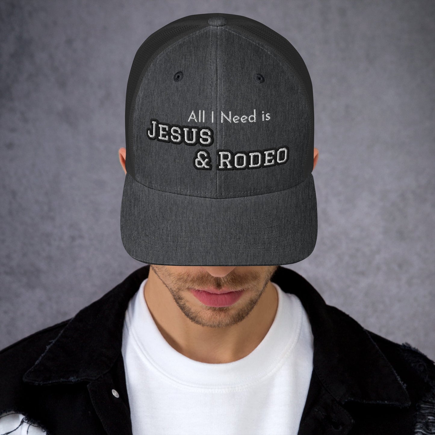 Jesus and Rodeo Trucker Hat