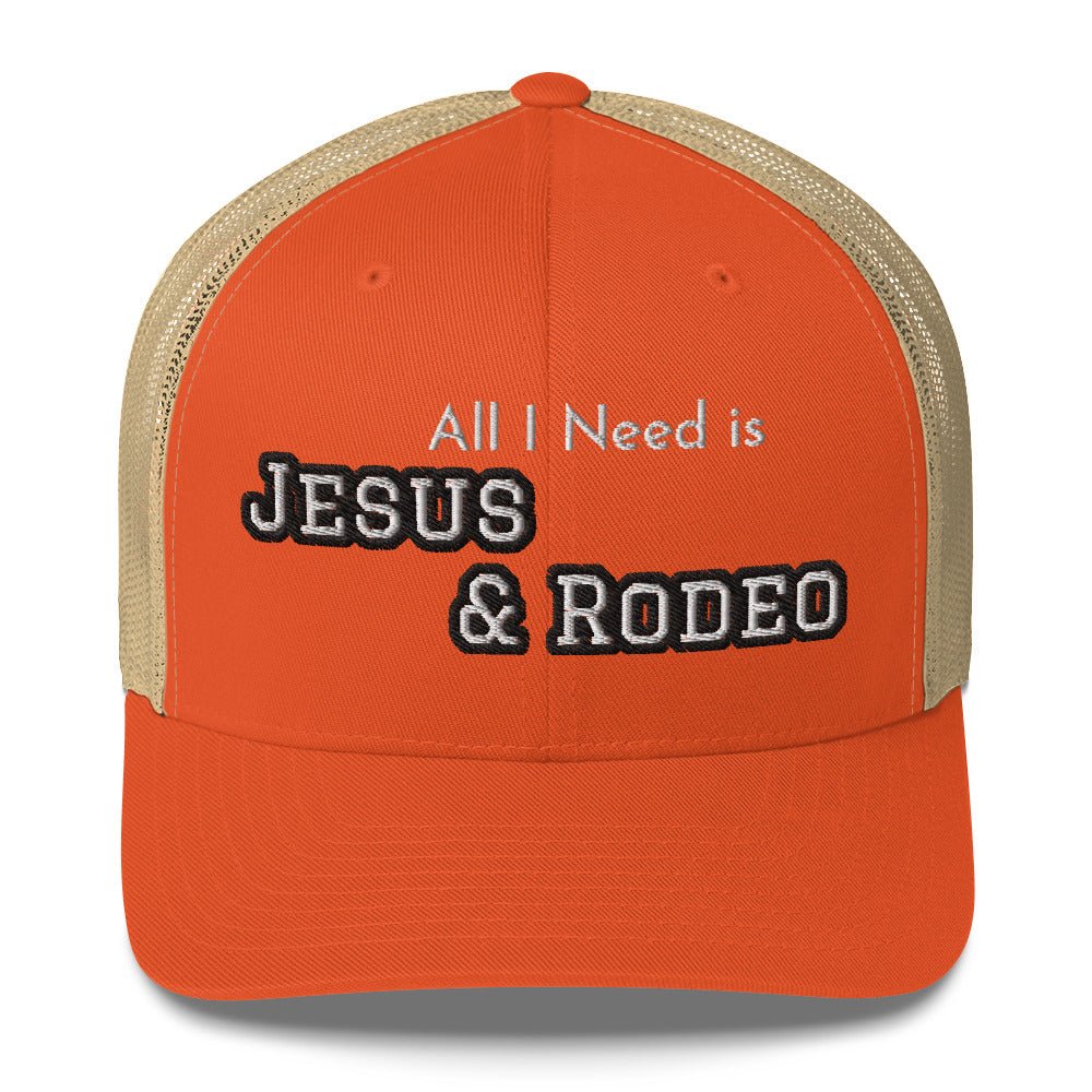 Jesus and Rodeo Trucker Hat