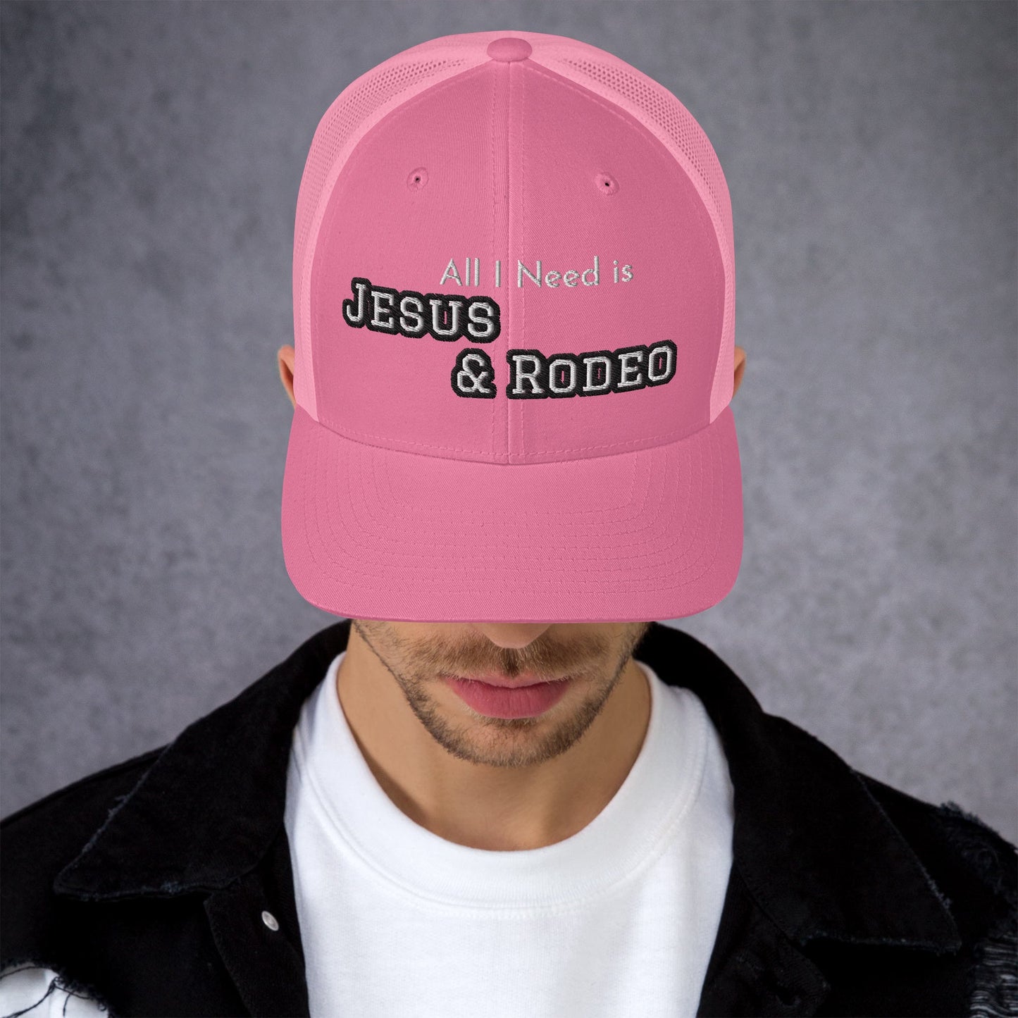Jesus and Rodeo Trucker Hat