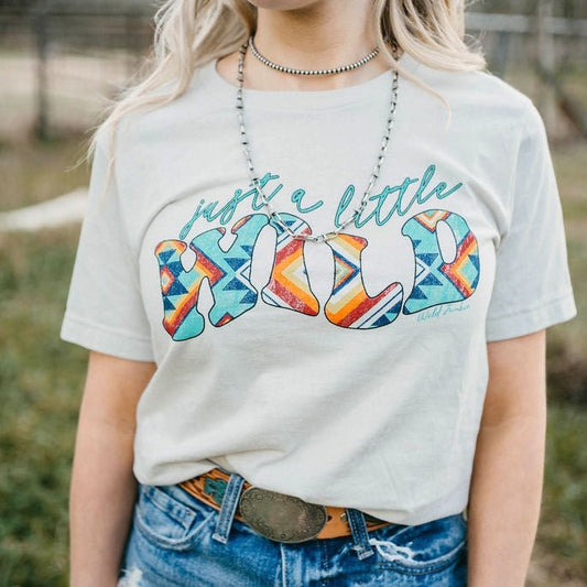 Just a Little Wild Aztec Graphic T-shirt