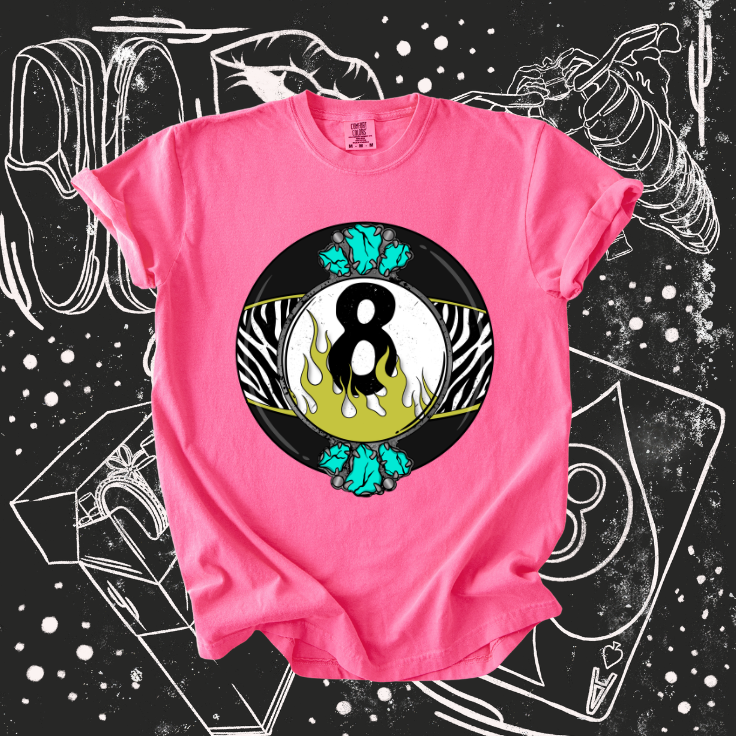 Zebra 8 ball tee