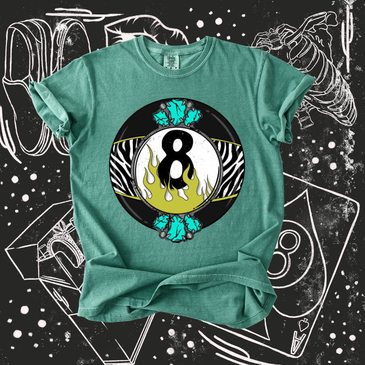 Zebra 8 ball tee
