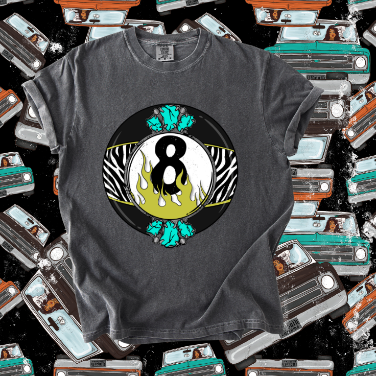 Zebra 8 ball tee
