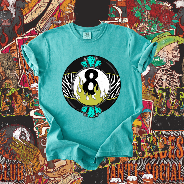 Zebra 8 ball tee
