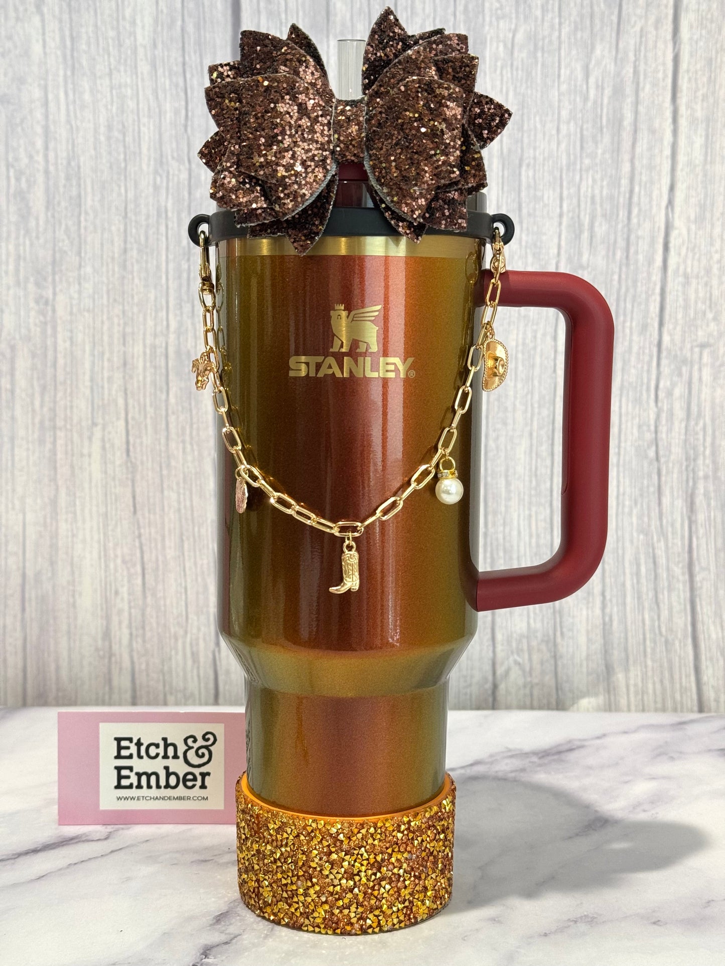 Country Gold Deluxe Tumbler Charm Necklace