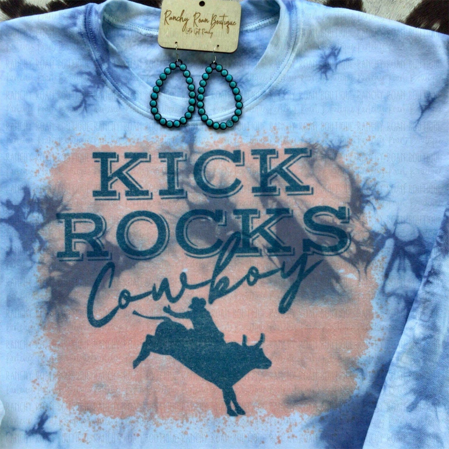 Kick Rock Cowboy Western Dyed Sweatshirt