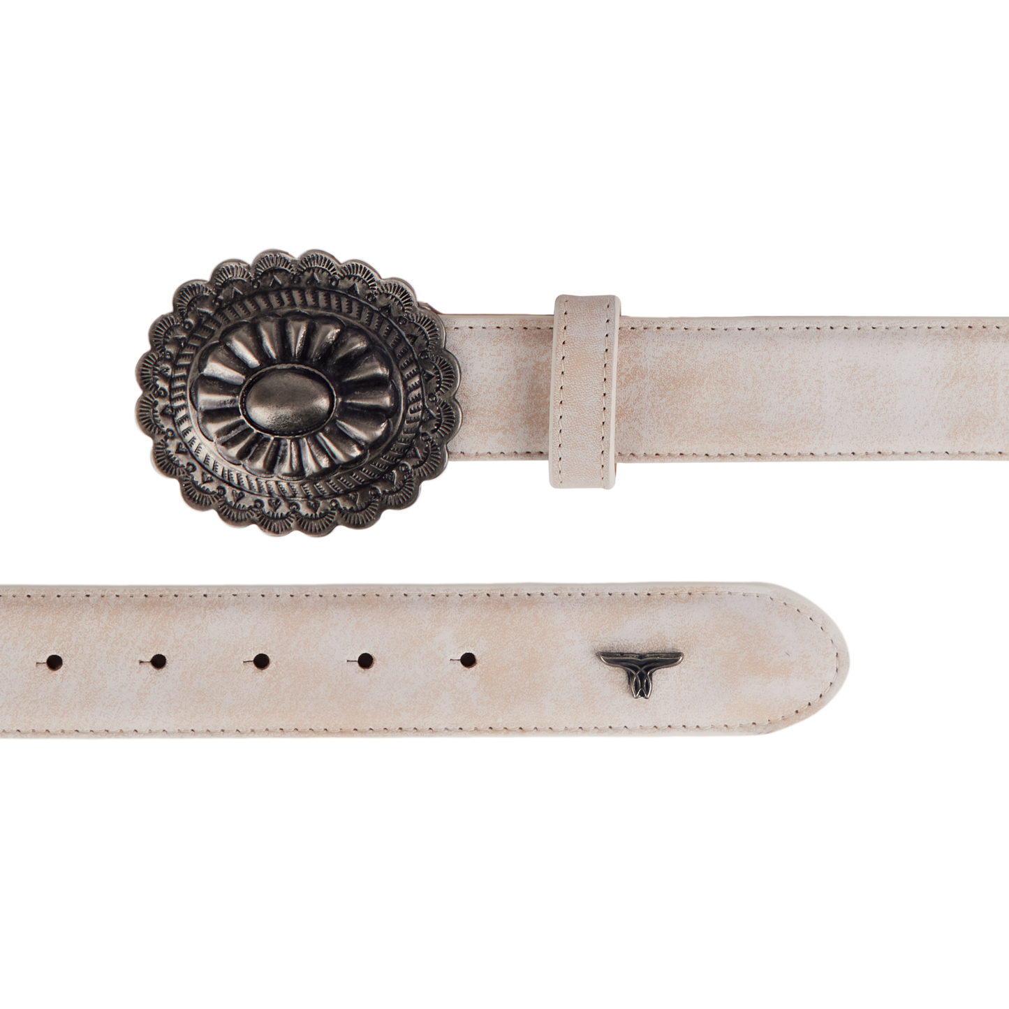 1.5 Woven Belt with Round Buckle-Ceramic Crackle