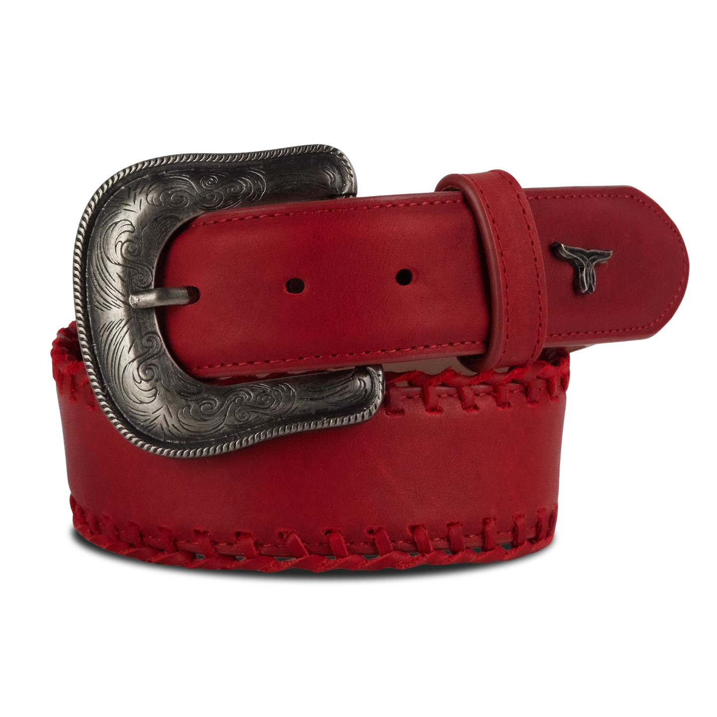 1.5 Woven Belt with Single Buckle-Smoldering Ruby