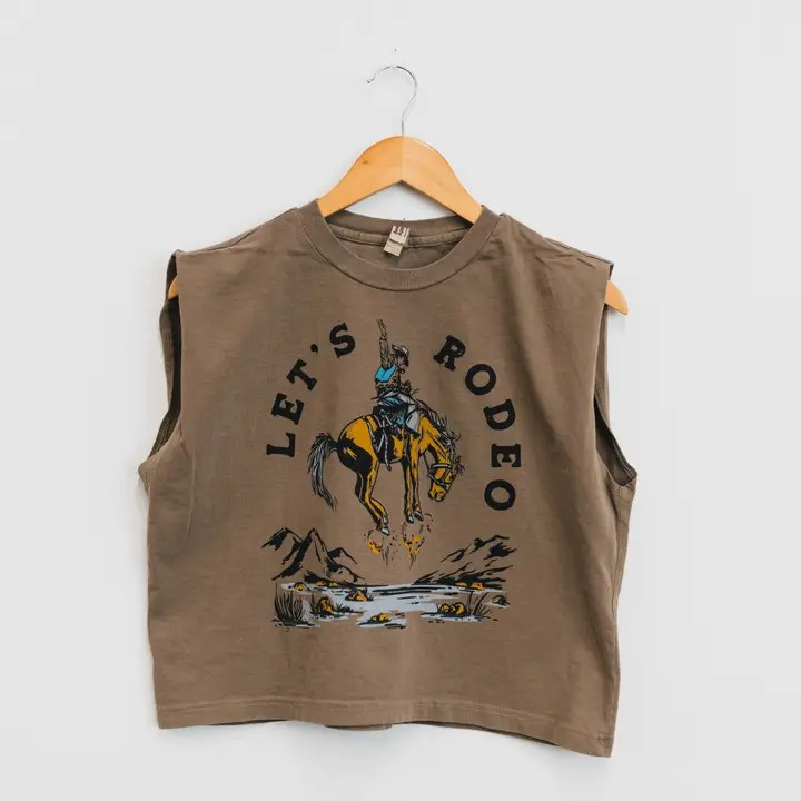 Let's Rodeo Ladies Boxy Muscle Tee